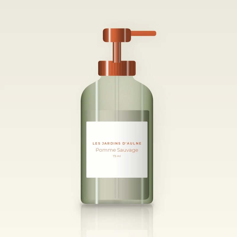 Crème coiffante Pomme Sauvage au beurre de murumuru – Les Jardins d'Aulne, flacon-pompe 75 ml