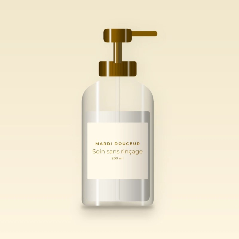 Soin sans rinçage brillance miroir à l'huile de coco – Mardi Douceur, flacon-pompe 200 ml