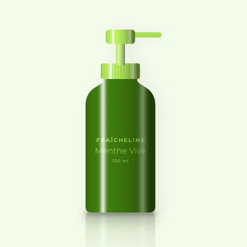 Baume après-rasage revitalisant Menthe Vive – Fraîcheline, flacon-pompe 100 ml
