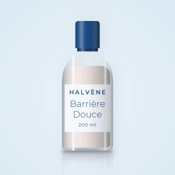 Nettoyant visage Barrière Douce à l'argile blanche – Halvène, flacon 200 ml
