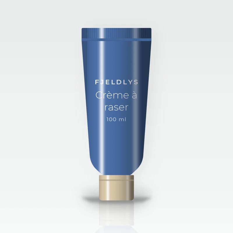 Crème à raser fraîcheur intense au patchouli pour homme – Fjeldlys, tube 100 ml