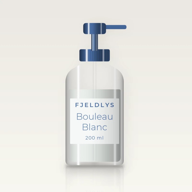 Bouleau Blanc nettoyant visage anti-imperfections – Fjeldlys, flacon-pompe 200 ml