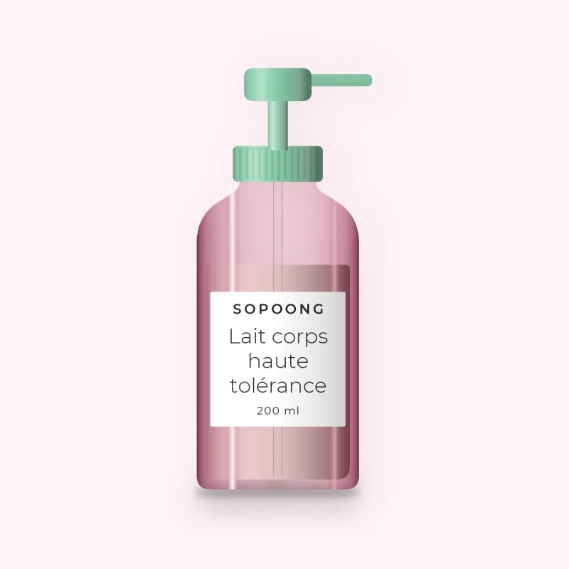 Lait corps haute tolérance à l'huile de macadamia – Sopoong, flacon-pompe 200 ml