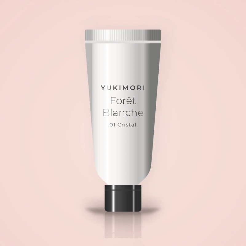 Gloss Forêt Blanche à l'huile de rose musquée – Yukimori, tube 4 ml, teinte 01 Cristal