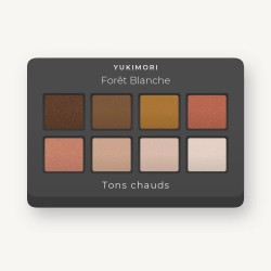 Palette yeux Forêt Blanche au bleuet – Yukimori, 9 × 1 g, teinte Tons chauds