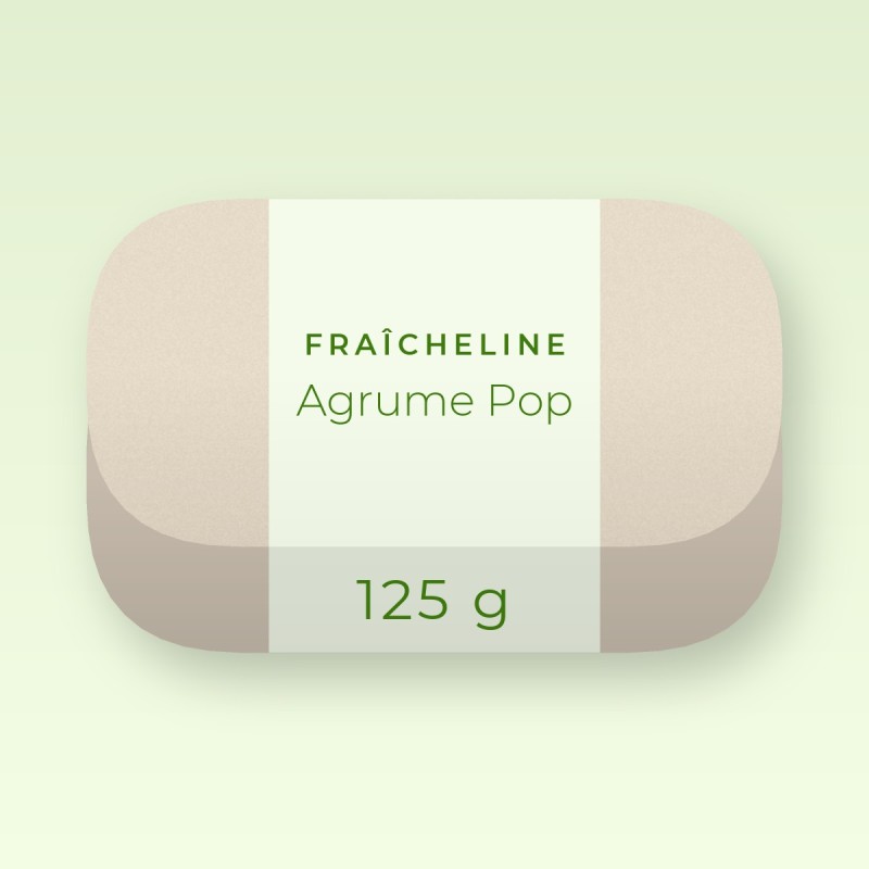 Savon Agrume Pop visage et corps – Fraîcheline, pain 125 g