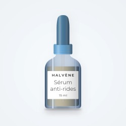 Sérum anti-rides à l'huile de rose musquée – Halvène, flacon compte-gouttes 15 ml