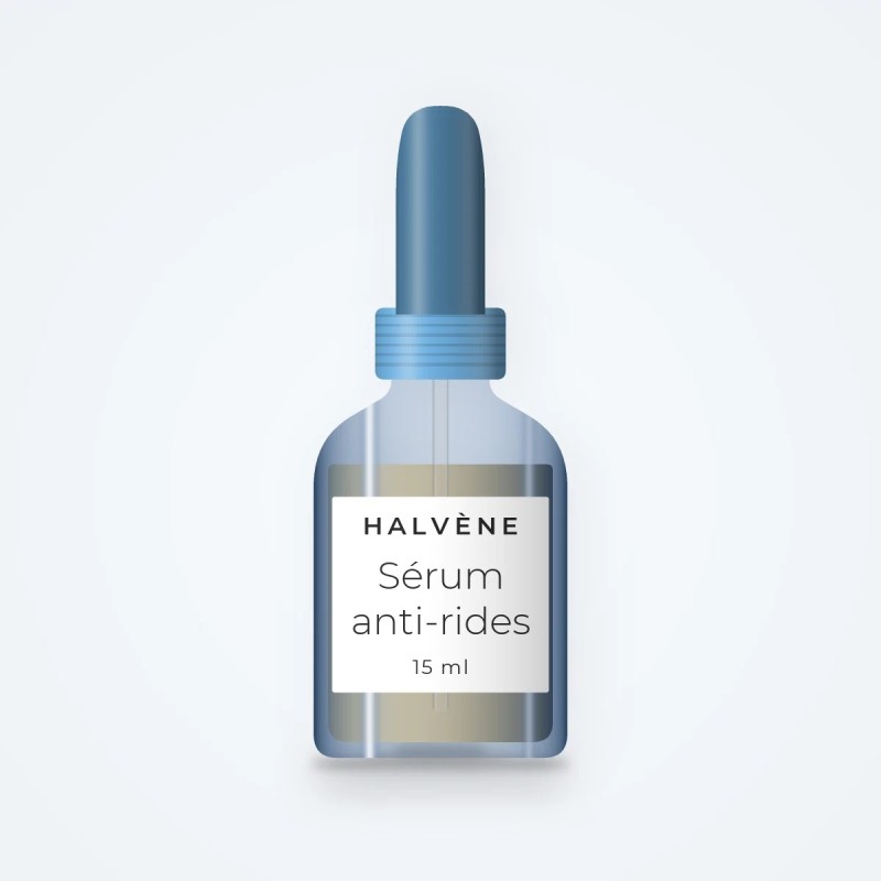 Sérum anti-rides à l'huile de rose musquée – Halvène, flacon compte-gouttes 15 ml