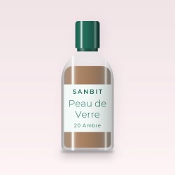 Fond de teint résistant à l'eau Peau de Verre – Sanbit, flacon 30 ml, teinte 20 Ambre