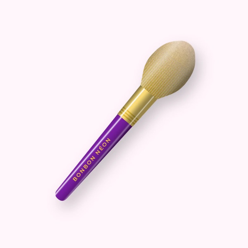 Pinceau de voyage Pop Acidulé – Bonbon Néon, vue de face