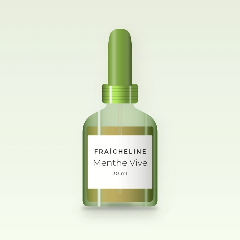 Huile capillaire Menthe Vive au pracaxi – Fraîcheline, flacon compte-gouttes 30 ml
