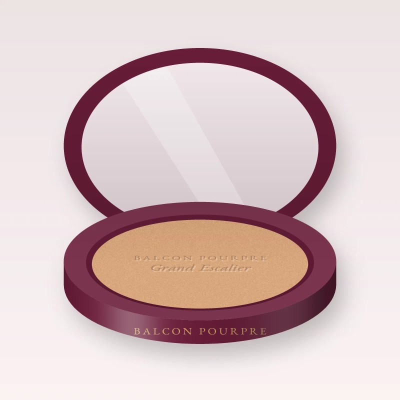 Terre de soleil Grand Escalier longue tenue – Balcon Pourpre, boîtier 10 g, teinte 01 Hâle léger