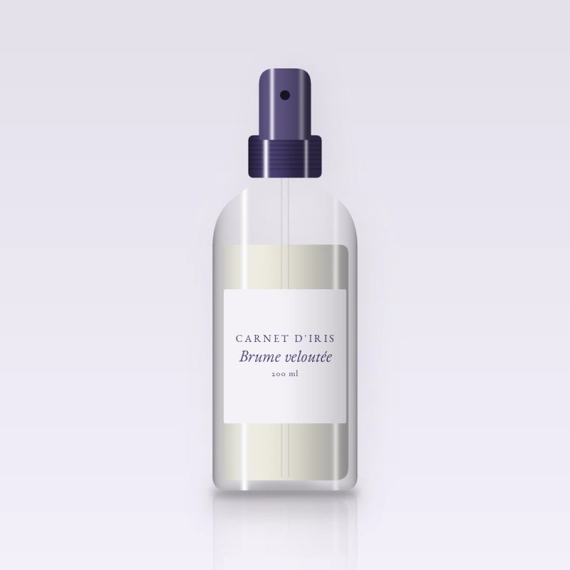 Brume veloutée au romarin – Carnet d'Iris, flacon spray 200 ml