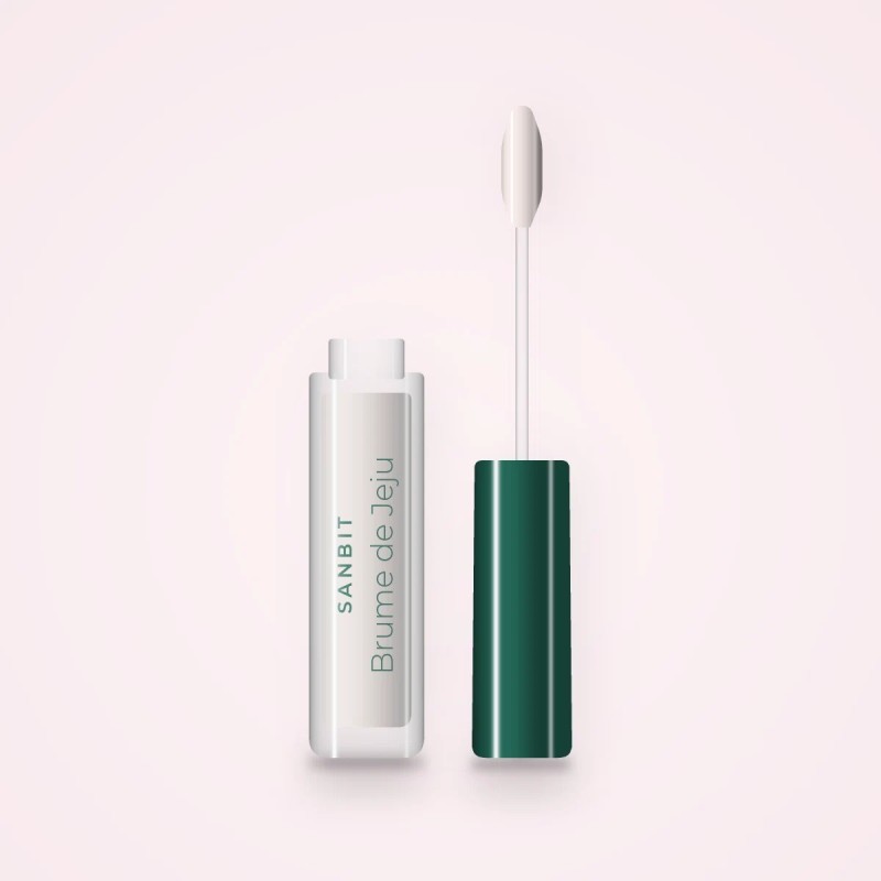 Gloss effet bonne mine Brume de Jeju – Sanbit, flacon applicateur 4 ml, teinte 01 Cristal