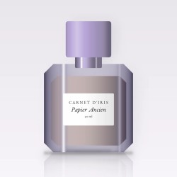 Parfum Papier Ancien alchimique à l'iris – Carnet d'Iris, flacon 50 ml