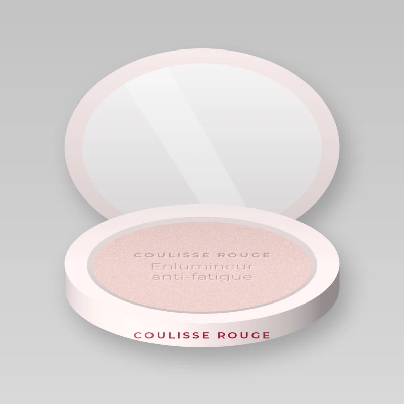 Enlumineur anti-fatigue à l'extrait de rose – Coulisse Rouge, boîtier 7 g, teinte Nacre rosée