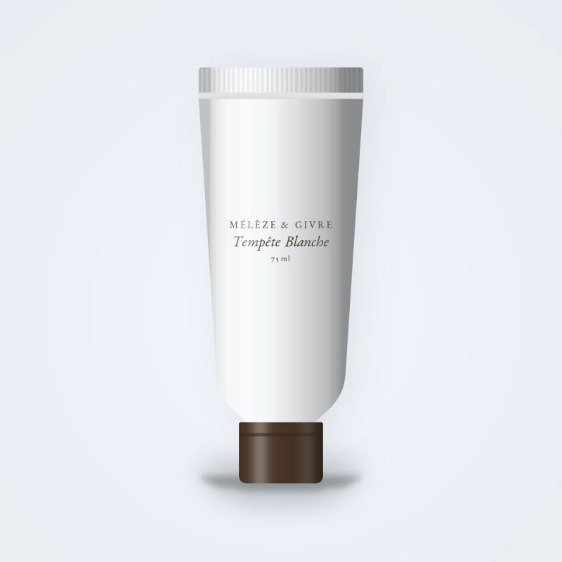 Crème mains Tempête Blanche à l'avoine – Mélèze & Givre, tube 75 ml