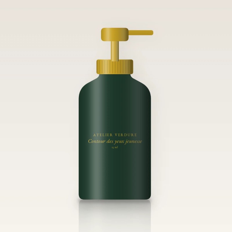 Contour des yeux jeunesse à l'extrait de réglisse – Atelier Verdure, flacon-pompe 15 ml