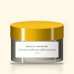 Crème coiffante définissante à l'extrait de guimauve – Boucle Majeure, pot 75 ml
