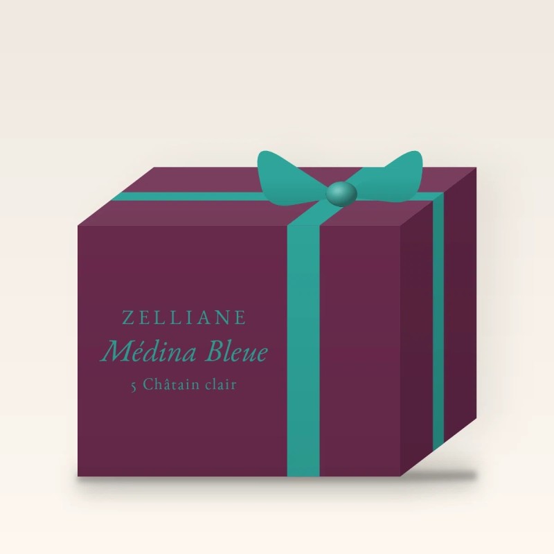 Coloration tenue intense Médina Bleue – Zelliane, coffret, teinte 5 Châtain clair