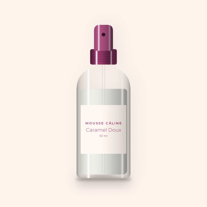 Déodorant Caramel Doux soin pureté – Mousse Câline, flacon spray 50 ml