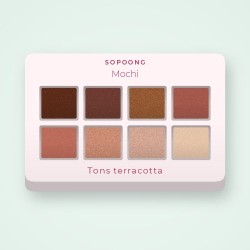 Palette yeux harmonieuse Mochi – Sopoong, 4 × 1,2 g, teinte Tons terracotta