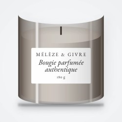 Bougie parfumée authentique au néroli – Mélèze & Givre, pot en verre 180 g