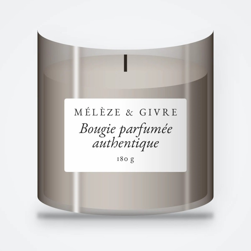 Bougie parfumée authentique au néroli – Mélèze & Givre, pot en verre 180 g