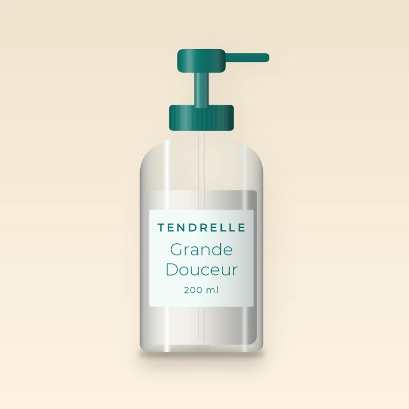 Lait corps Grande Douceur à la niacinamide – Tendrelle, flacon-pompe 200 ml