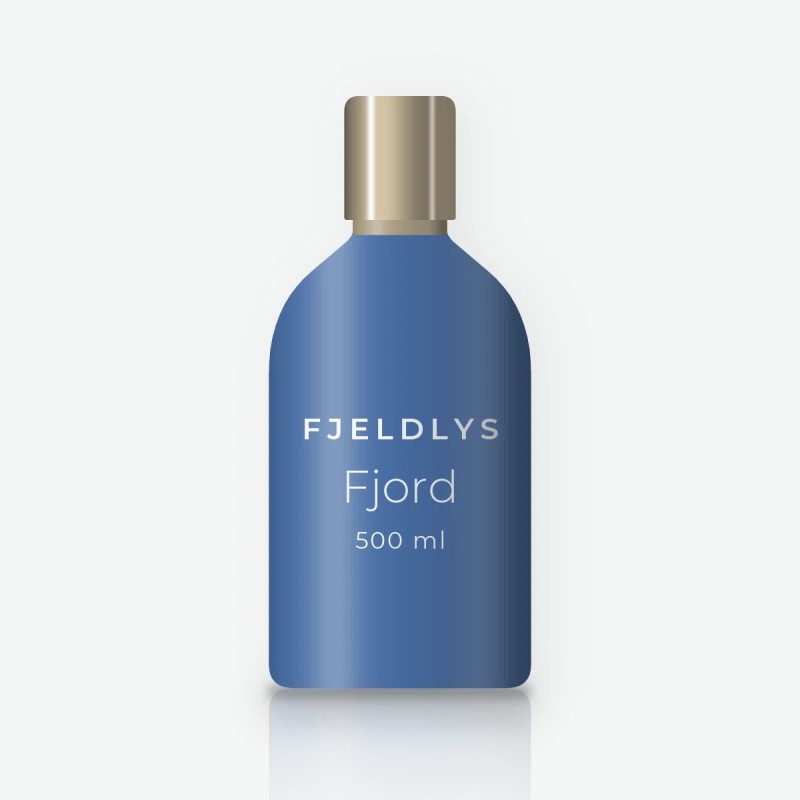 Gel douche Fjord à l'huile de noyau d'abricot – Fjeldlys, flacon 500 ml
