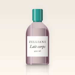 Lait corps effet seconde peau au thé vert – Zelliane, flacon 400 ml