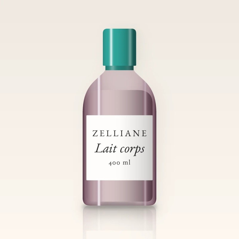 Lait corps effet seconde peau au thé vert – Zelliane, flacon 400 ml