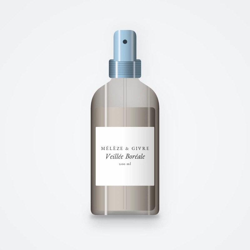 Lait solaire Veillée Boréale satiné SPF 50+ – Mélèze & Givre, flacon spray 200 ml