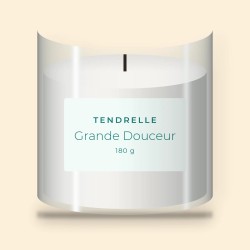 Bougie parfumée Grande Douceur lumineuse – Tendrelle, pot en verre 180 g