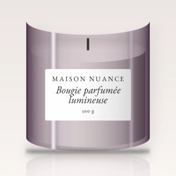 Bougie parfumée lumineuse au poivre noir – Maison Nuance, pot en verre 300 g