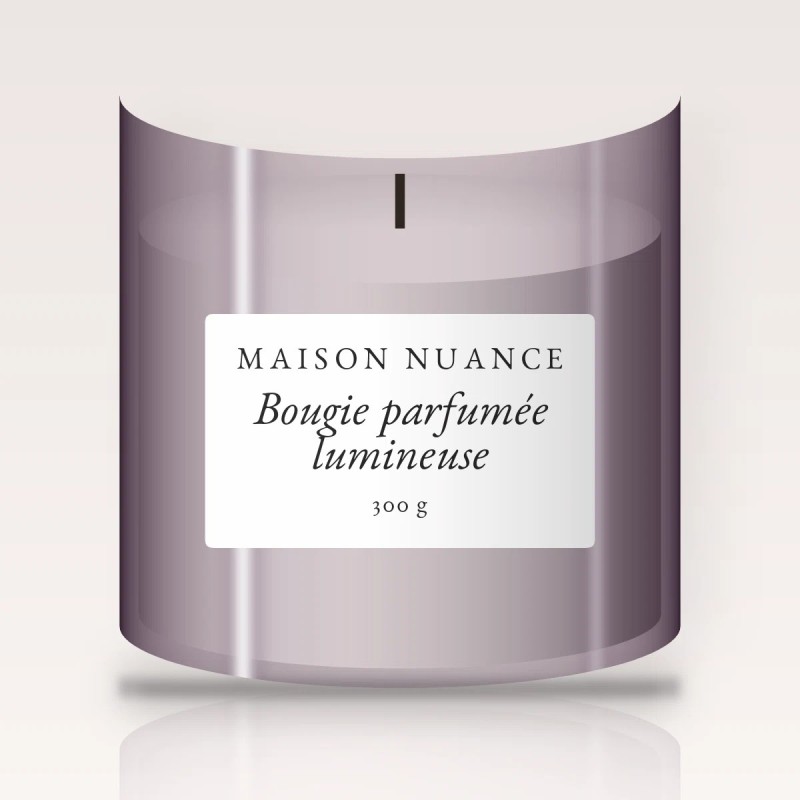 Bougie parfumée lumineuse au poivre noir – Maison Nuance, pot en verre 300 g