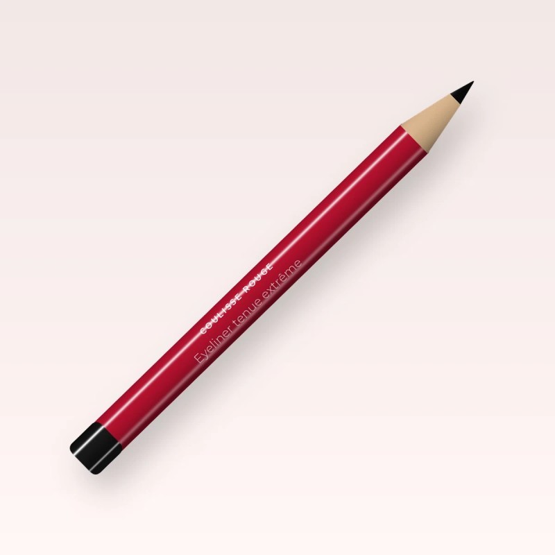 Eyeliner tenue extrême à l'huile de ricin – Coulisse Rouge, crayon 0,3 g, teinte Noir intense