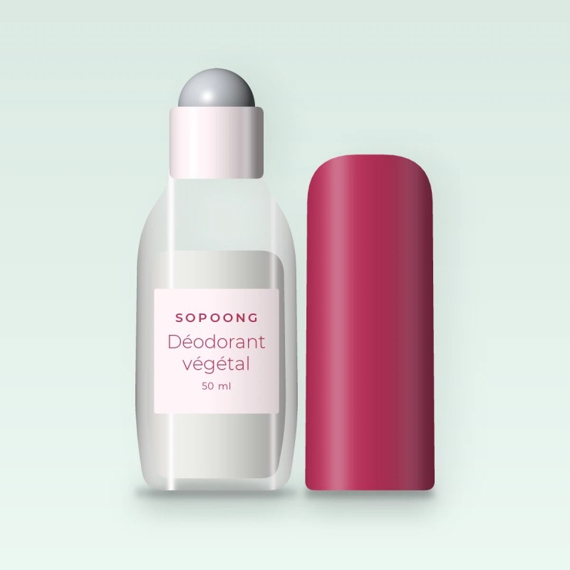 Déodorant soin végétal au bicarbonate – Sopoong, flacon roll-on 50 ml