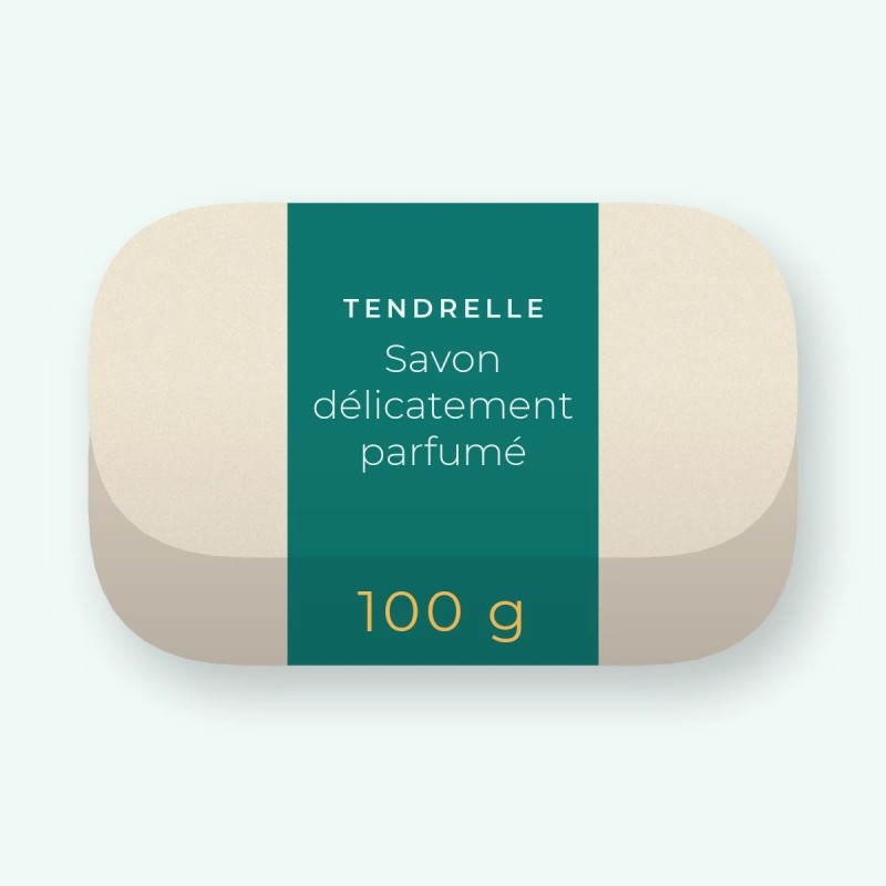 Savon délicatement parfumé à l'argile blanche – Tendrelle, pain 100 g