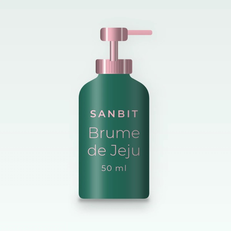 Crème solaire visage hydratante Brume de Jeju SPF 30 – Sanbit, flacon-pompe 50 ml
