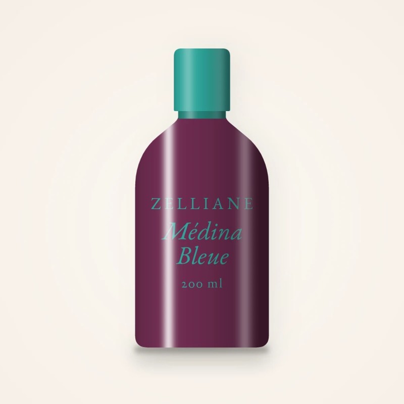 Lotion tonique Médina Bleue à l'hydrolat de lavande – Zelliane, flacon 200 ml