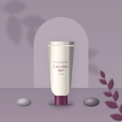Lait solaire léger à l'huile d'amande douce SPF 30 – Zelliane, photo d'ambiance