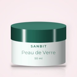 Masque visage purifiant Peau de Verre – Sanbit, pot 50 ml