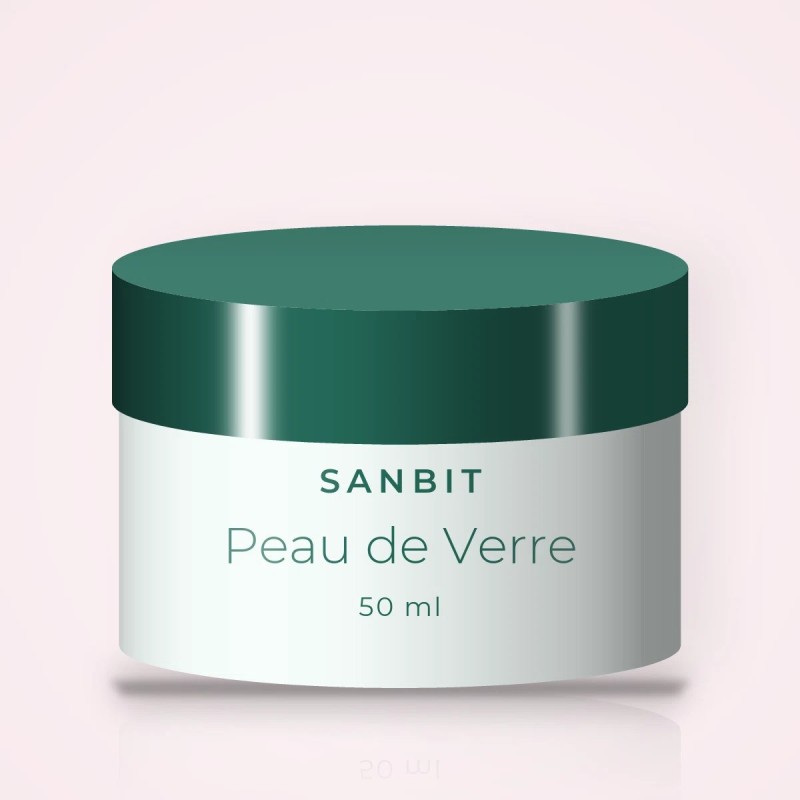 Masque visage purifiant Peau de Verre – Sanbit, pot 50 ml