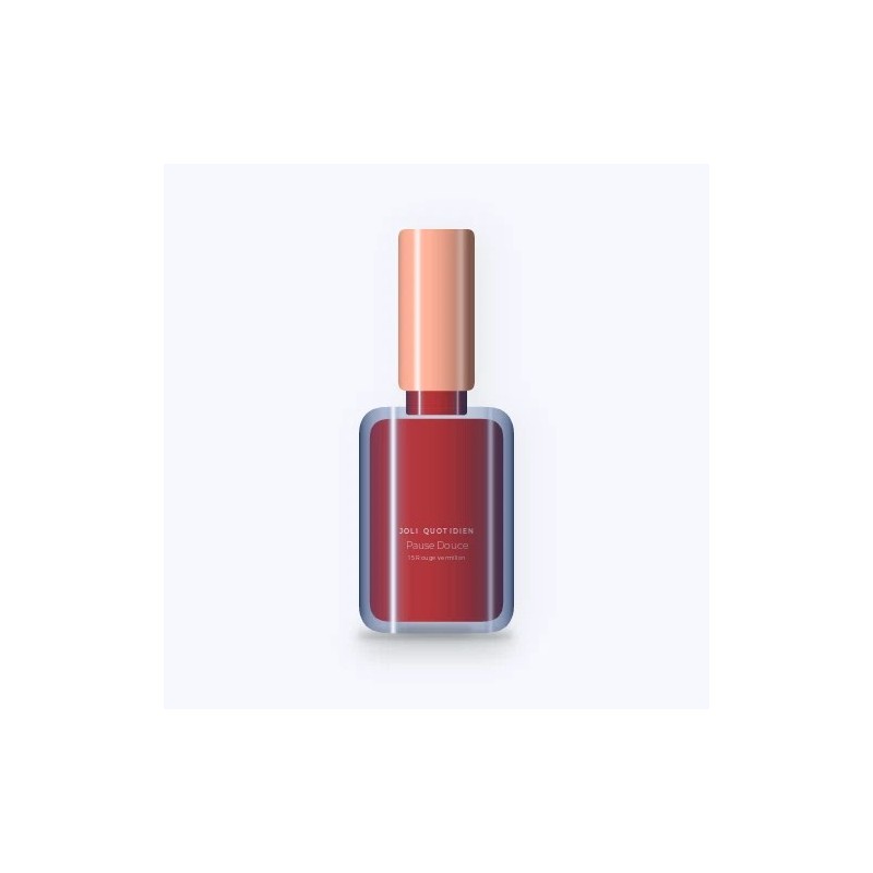 Vernis à ongles Pause Douce express – Joli Quotidien, flacon 5 ml, teinte 15 Rouge vermillon