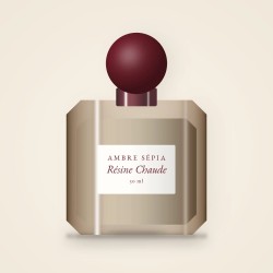 Parfum Résine Chaude au ciste labdanum – Ambre Sépia, flacon 30 ml