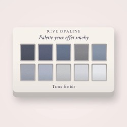 Palette yeux effet smoky à la vitamine E – Rive Opaline, 9 × 1 g, teinte Tons froids
