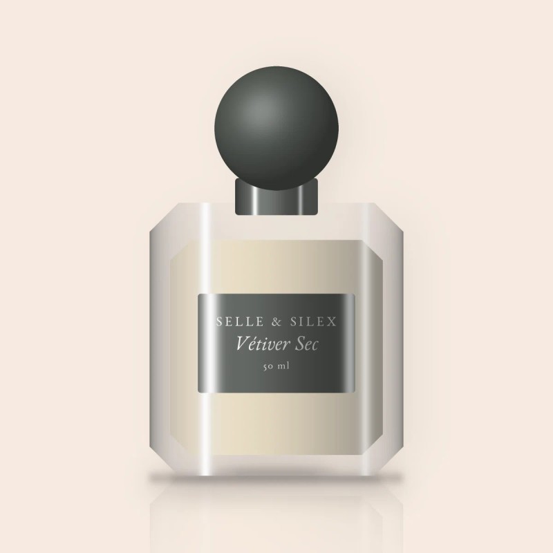 Parfum Vétiver Sec à l'osmanthus – Selle & Silex, flacon 50 ml