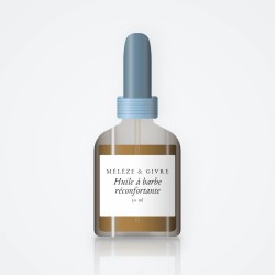 Huile à barbe réconfortante au ciste – Mélèze & Givre, flacon compte-gouttes 30 ml