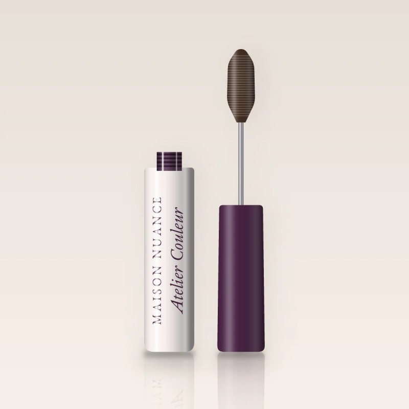 Mascara allongeant Atelier Couleur – Maison Nuance, flacon et brosse 8 ml, teinte Brun